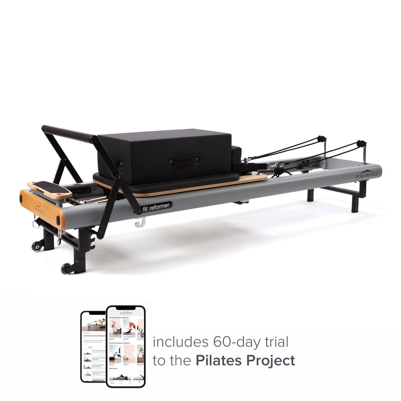 Peak Pilates fit™ Reformer | Long & Short Box | Studio Height | Grey or Black | 20-036LSS